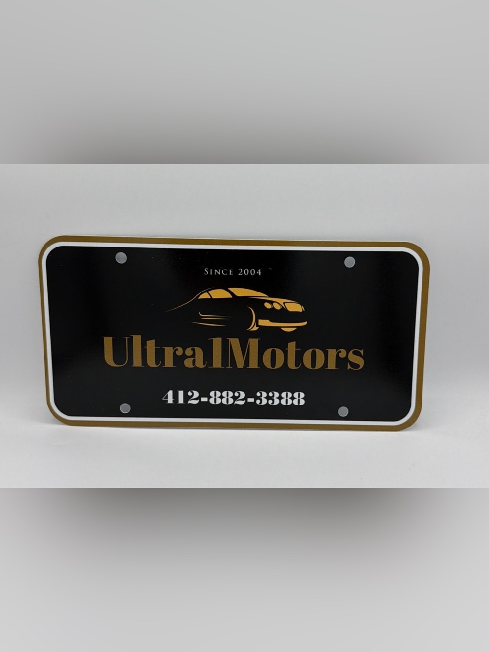 Ultra1Motors Plastic Dealership Booster License Plate